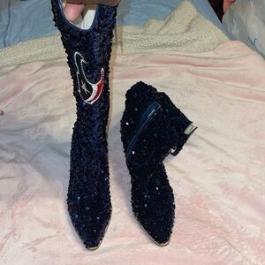 NFL Houston Texans glitter boots